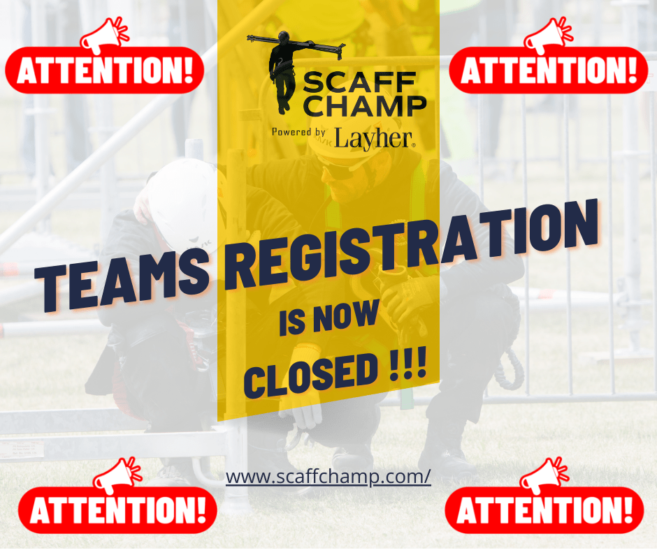 ScaffChamp Team Registration Closed